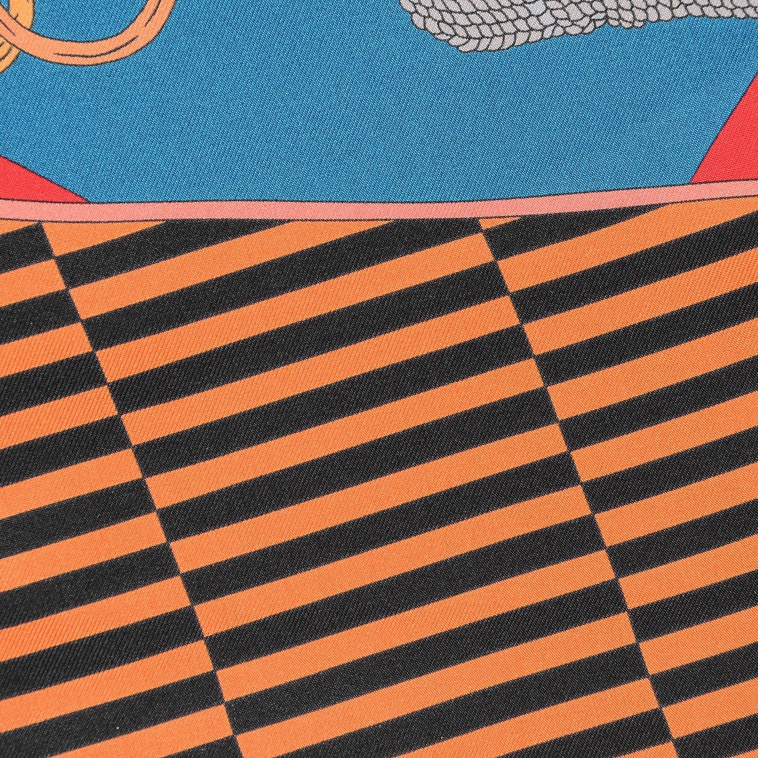 Hermes Silk Bouquets Selliers Maxi Twilly Rouge Bleu Black 7 of 7