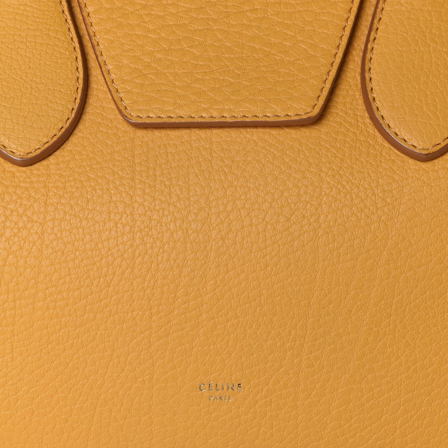 Celine Crisped Calfskin Small Tie Knot Tote Saffron 12 of 12