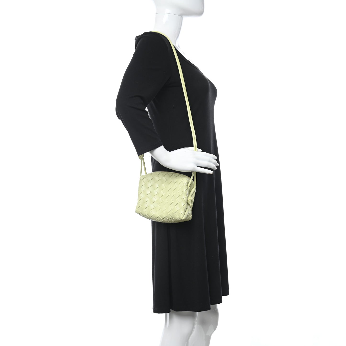 Nappa Intrecciato Mini Loop Camera Bag Lemon Washed