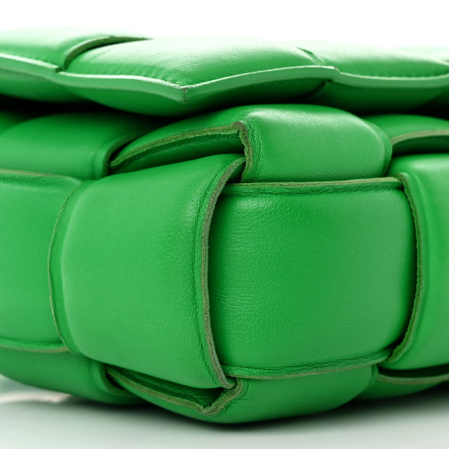 Nappa Maxi Intreccio Padded Cassette Crossbody Bag Parakeet