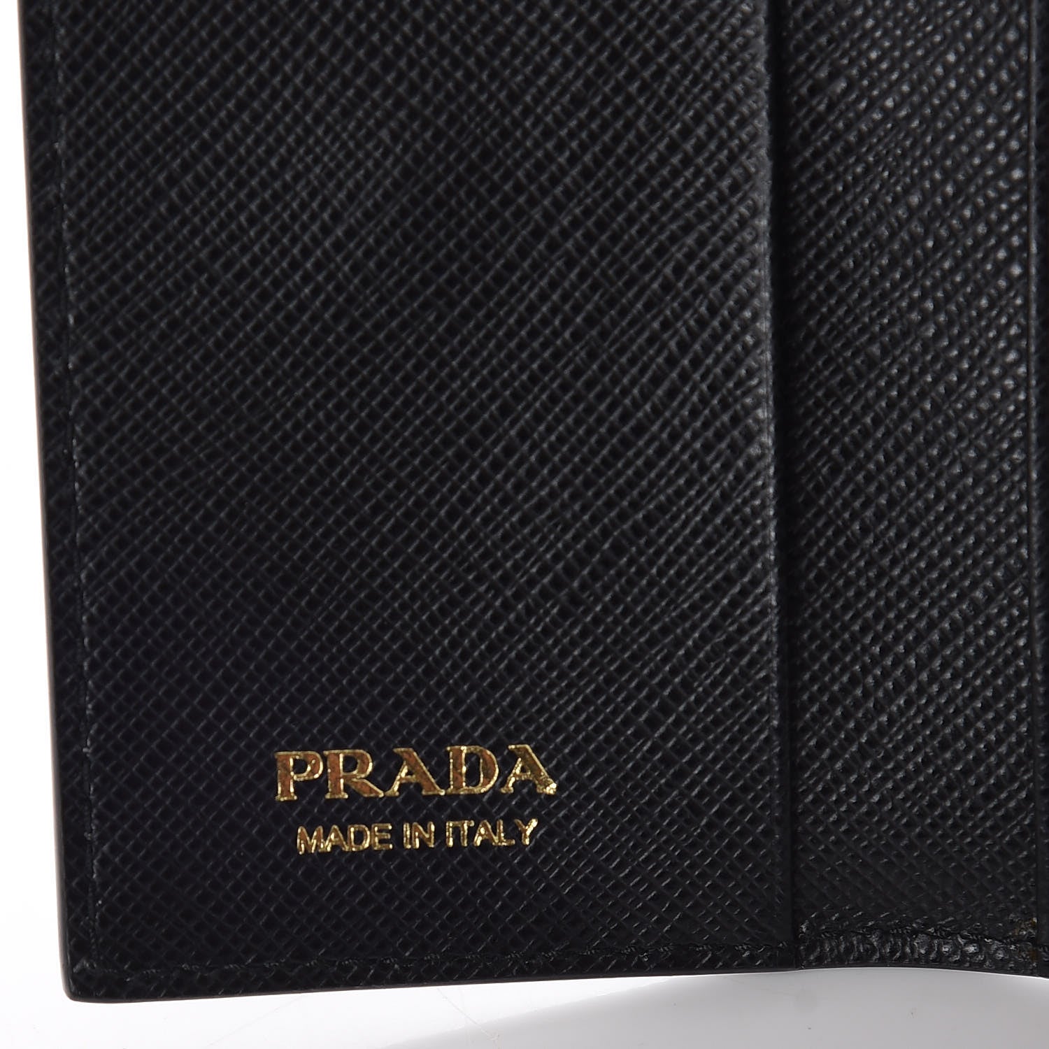 Prada Saffiano Shine Monochrome 4 Key Holder Black 6 of 11