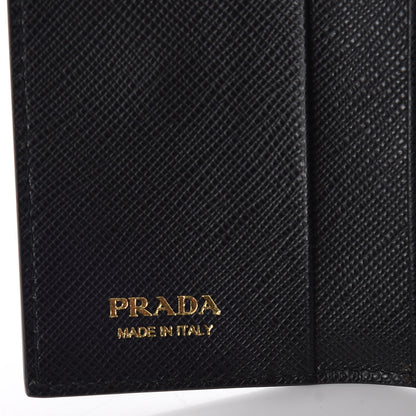 Prada Saffiano Shine Monochrome 4 Key Holder Black 6 of 11