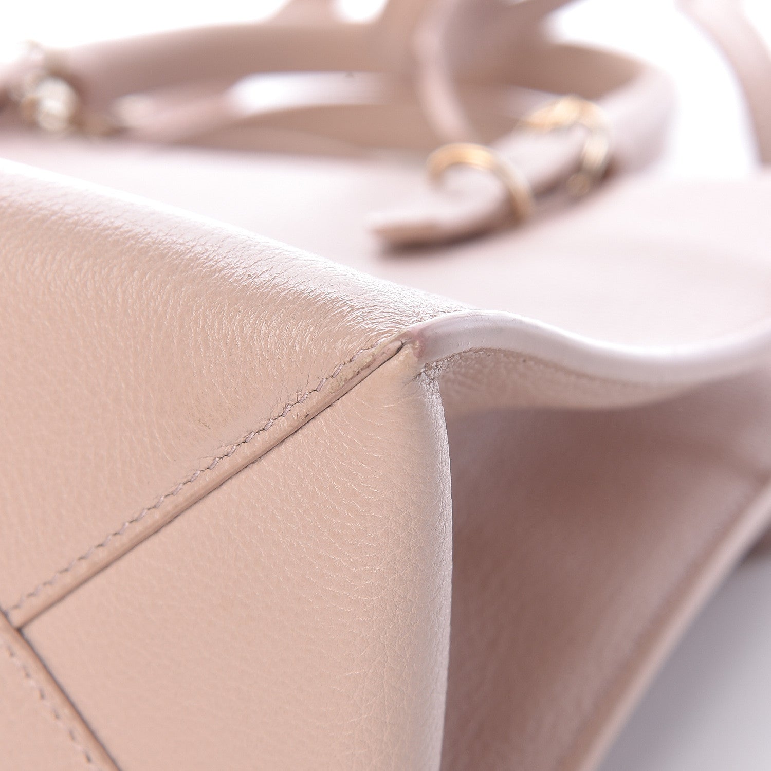 Balenciaga Grained Calfskin Gold Metallic Edge Hardware Papier Mini A4 Tote Rose Des Sables 11 of 15