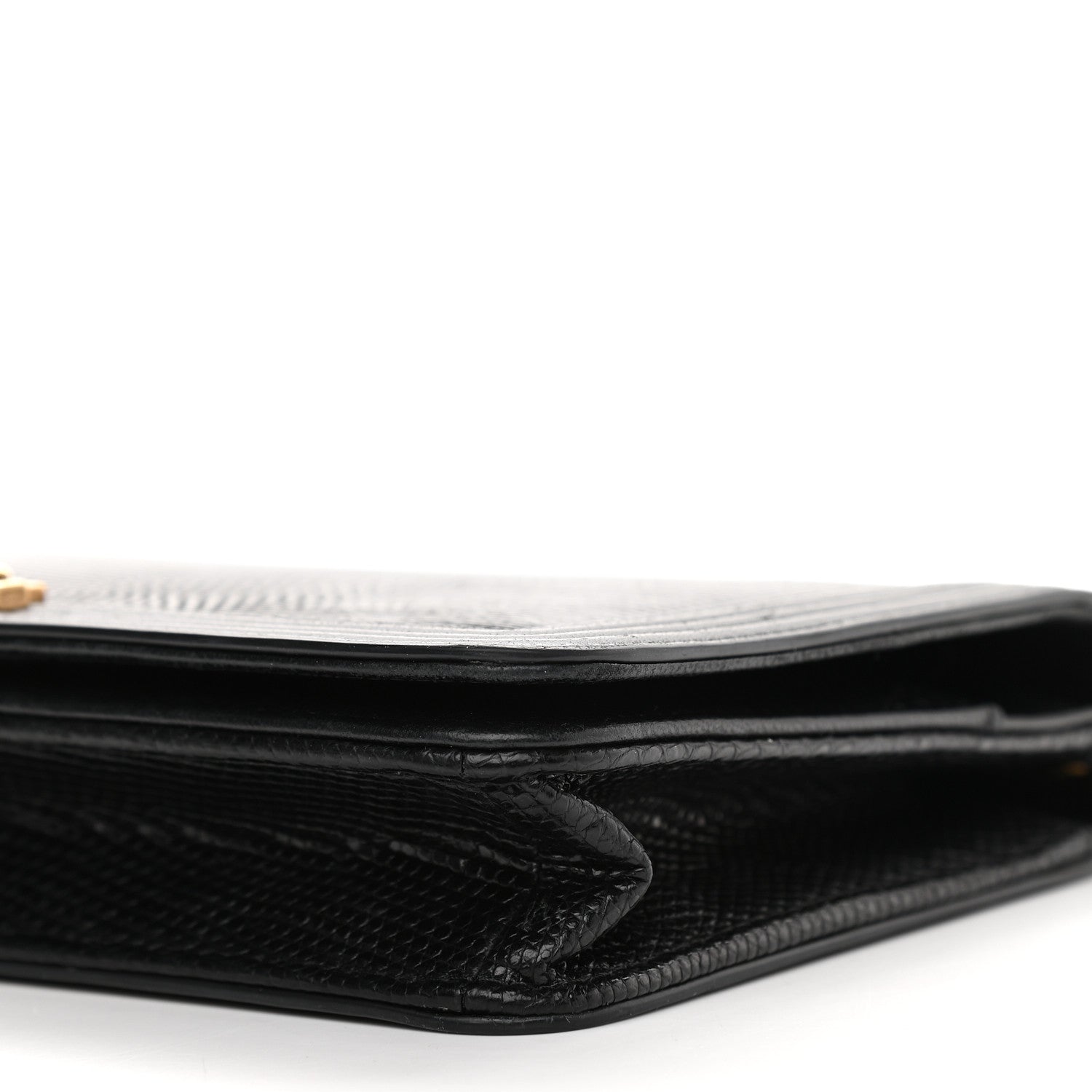 Chanel Lizard Calfskin Boy Wallet on Chain WOC Black 10 of 11