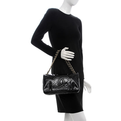 Chanel Vinyl Medium Rock and Chain Flap Black 2 of 9