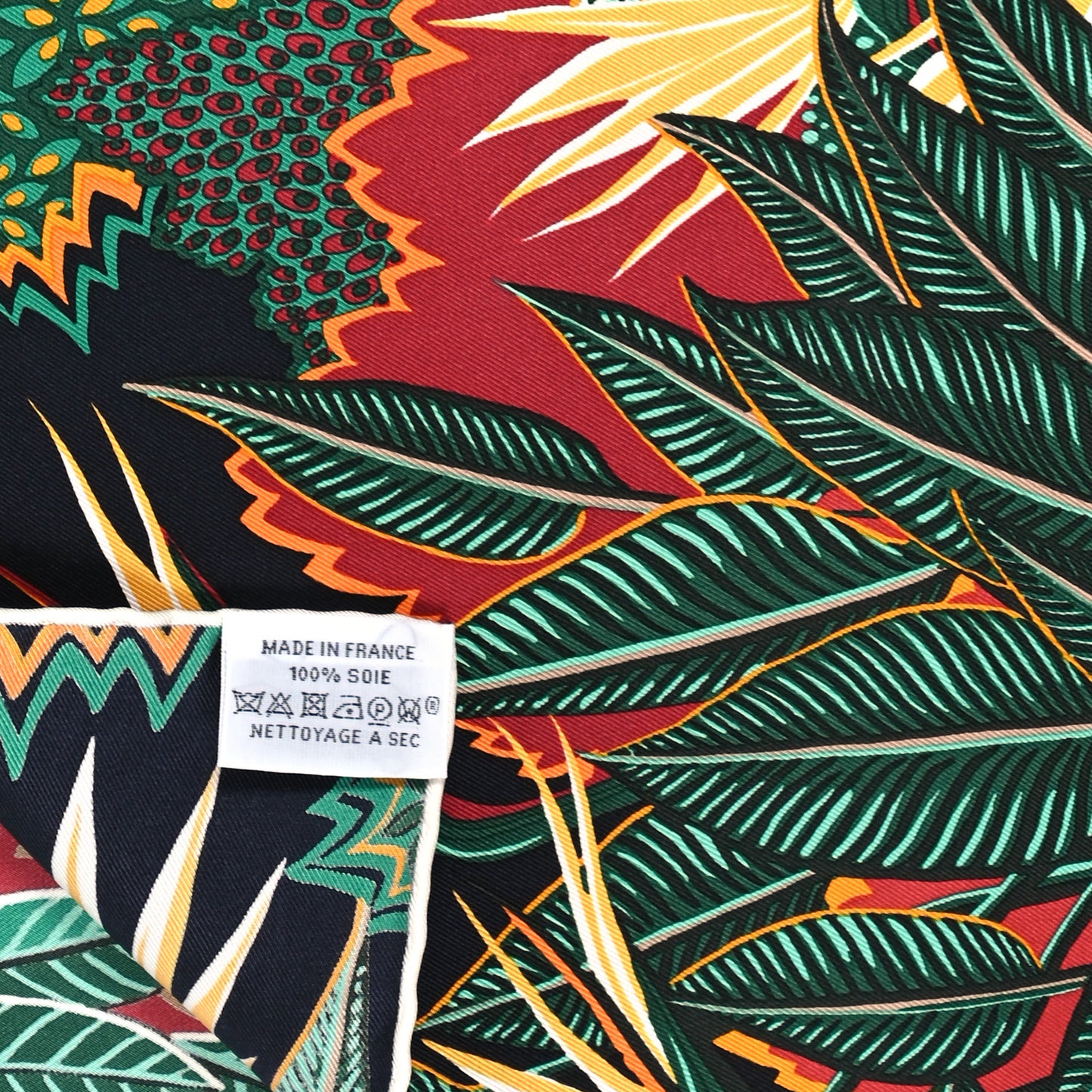Silk Mountain Zebra Scarf 90 Vert Brun Terracotta