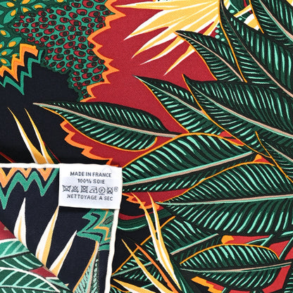 Hermes Silk Mountain Zebra Scarf 90 Vert Brun Terracotta 2 of 4