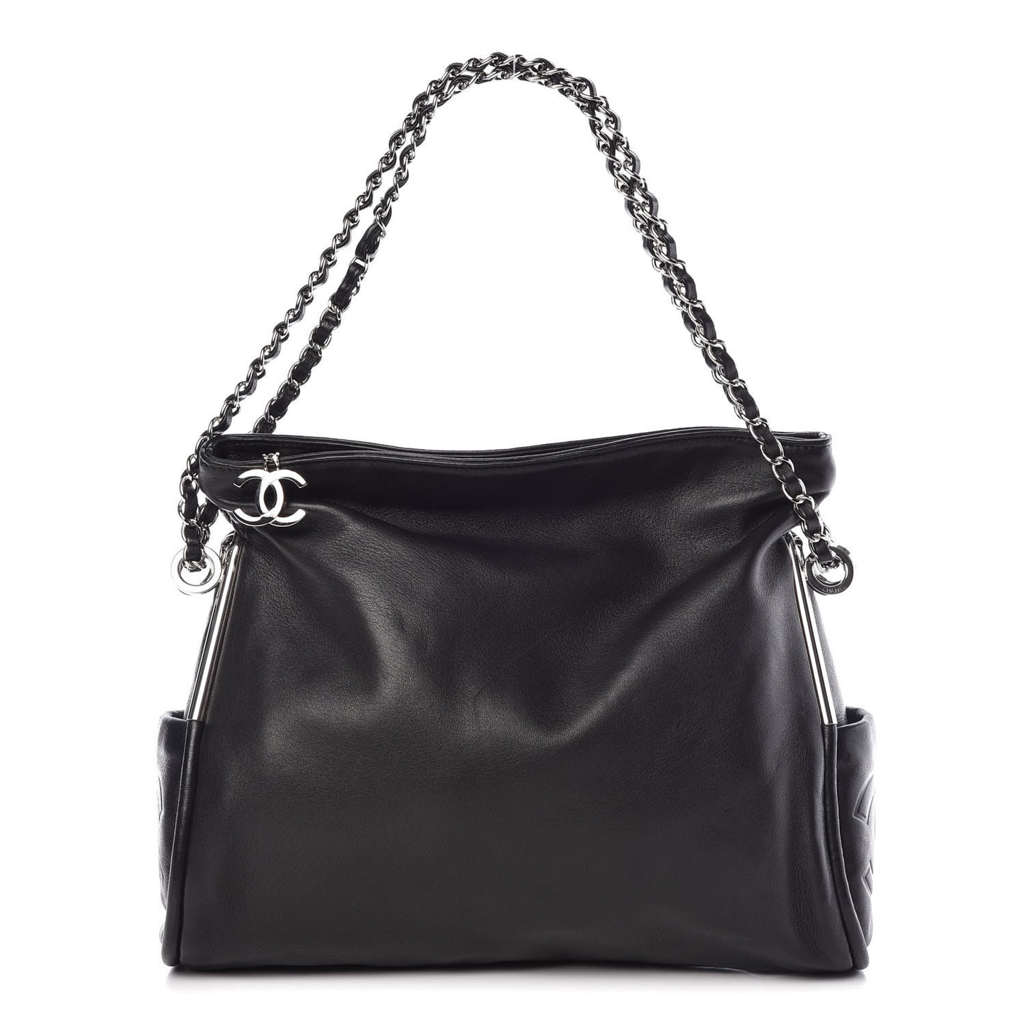 Lambskin Medium Ultimate Soft Tote Black