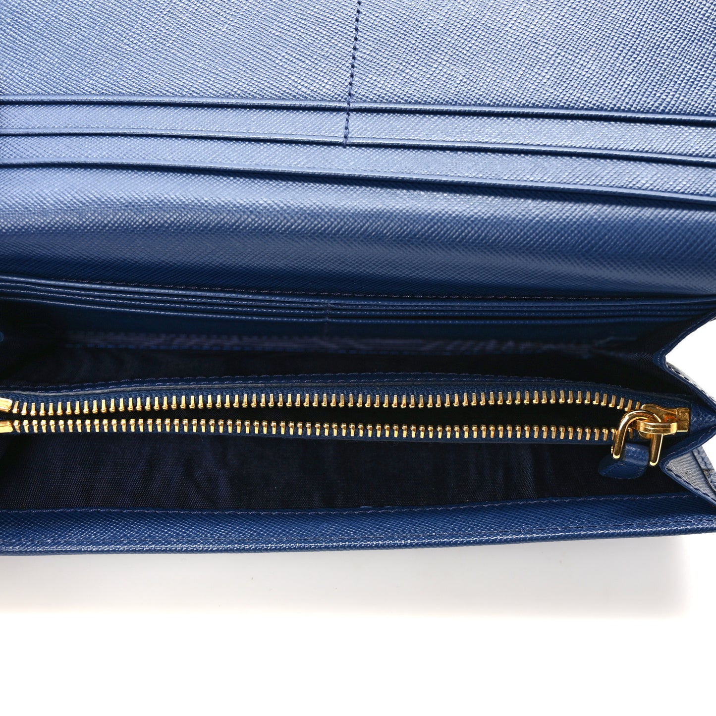 Saffiano Metal Continental Flap Wallet Bleuette