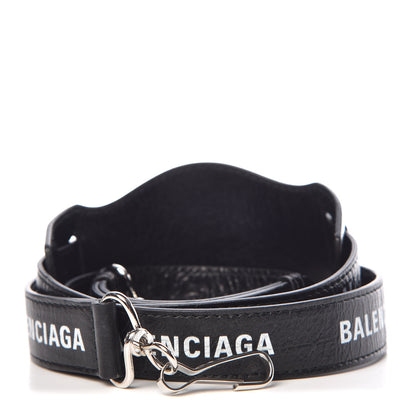 Balenciaga Agneau Classic Hardware Logo Shoulder Strap Black 1 of 3