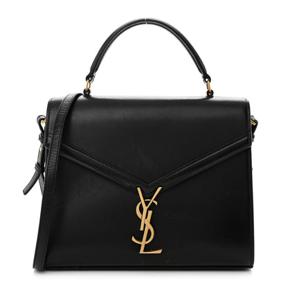 Saint Laurent Smooth Calfskin Medium Classic Monogram Cassandra Top Handle Black Rouge Legion 1 of 25