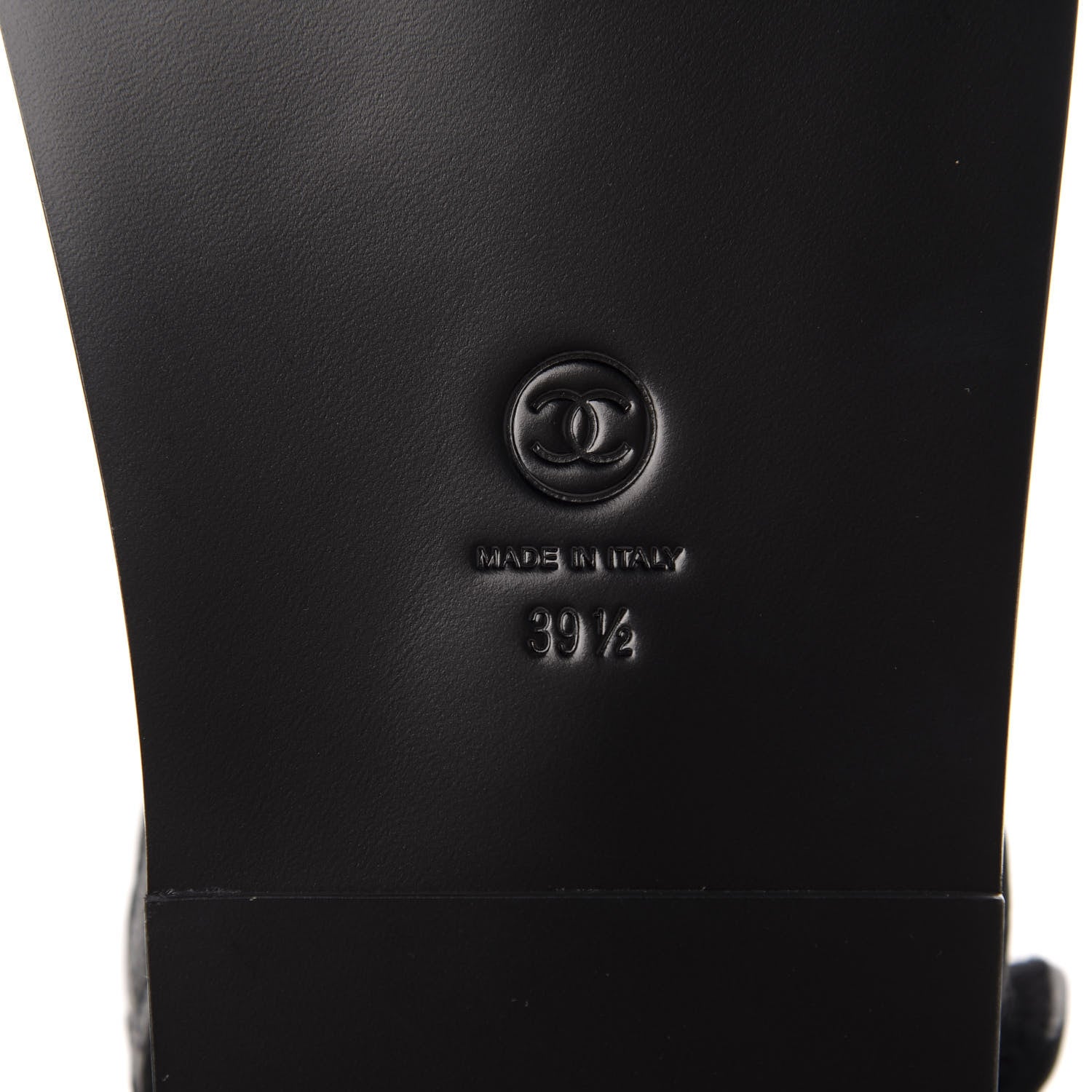 Chanel Grained Calfskin Velcro Dad Sandals 39.5 Black 7 of 10