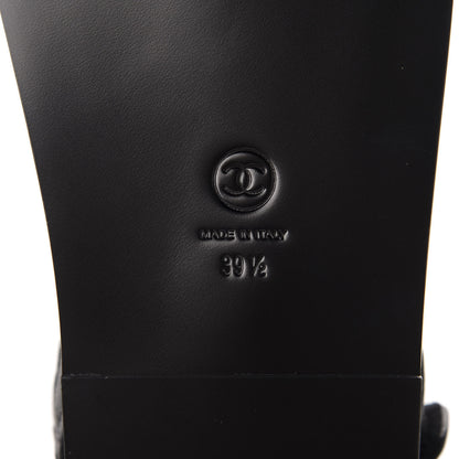 Chanel Grained Calfskin Velcro Dad Sandals 39.5 Black 7 of 10