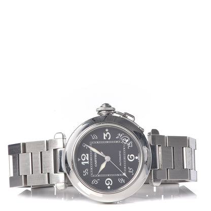 Cartier Stainless Steel 35mm Pasha C Automatic Watch Black 3 of 6