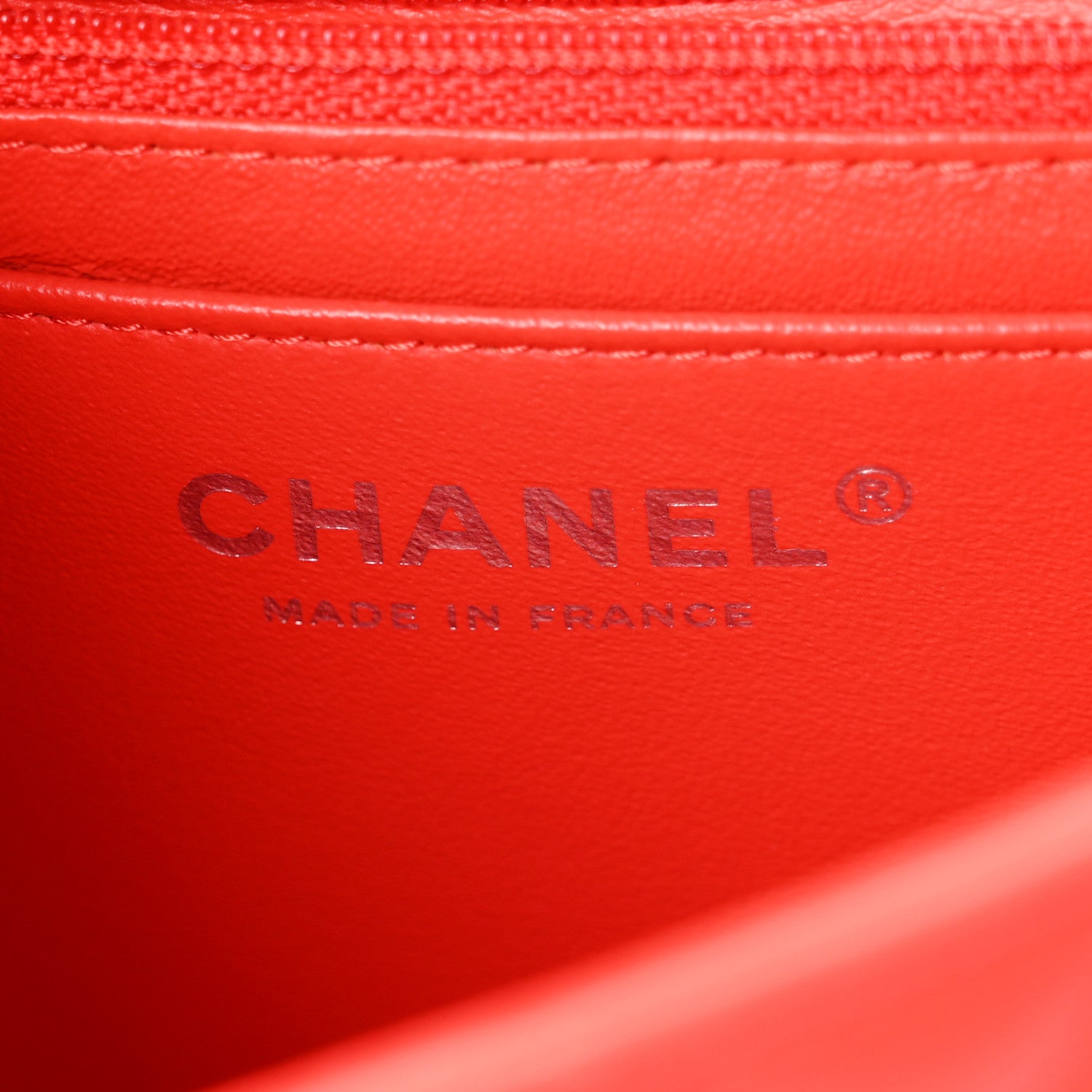 Chanel Lambskin Quilted Mini Rectangular Flap Red 6 of 11