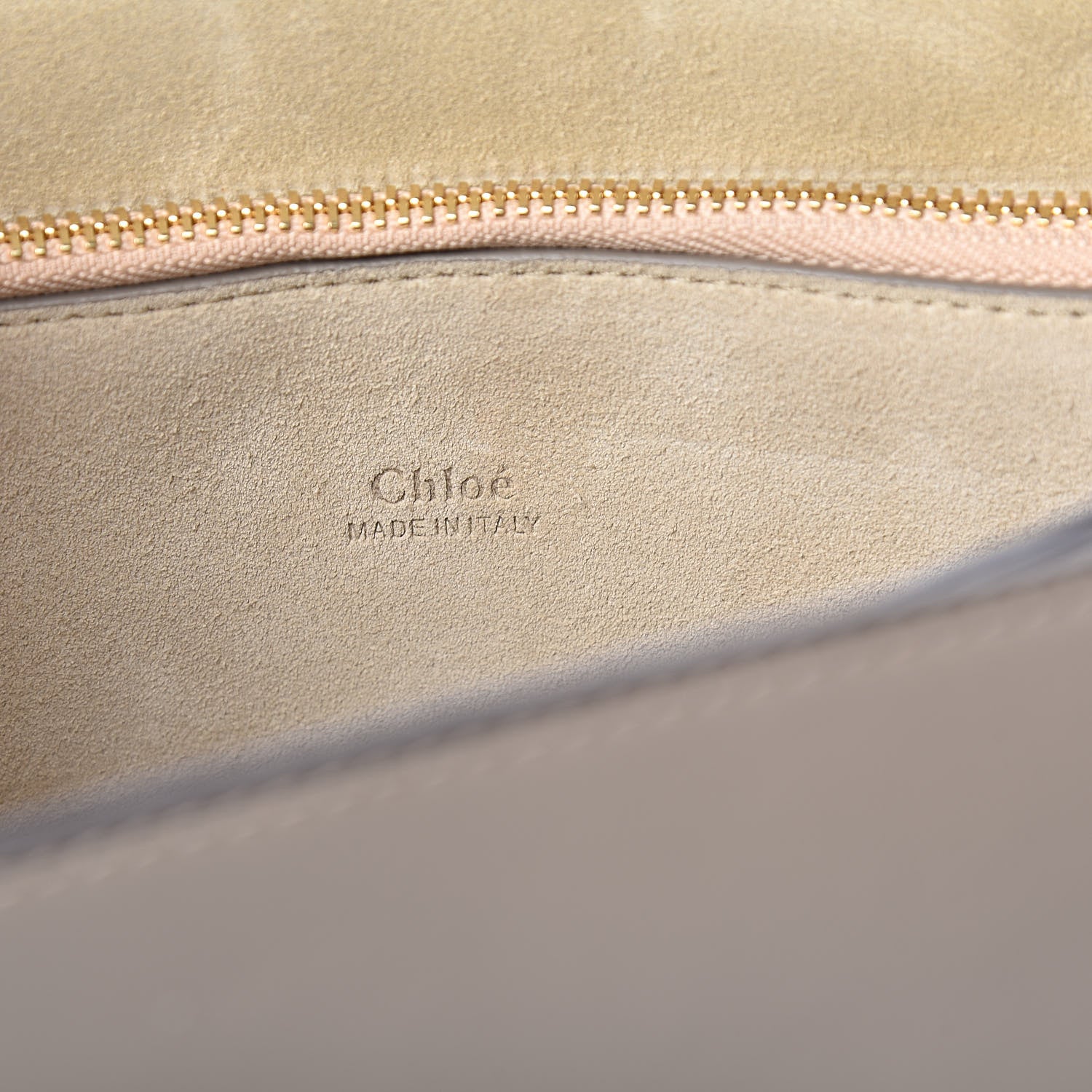 Chloe Calfskin Suede Medium Faye Shoulder Bag Motty Grey 6 of 9