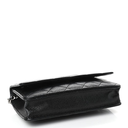 Chanel Caviar Quilted Wallet On Chain WOC Black 3 of 4
