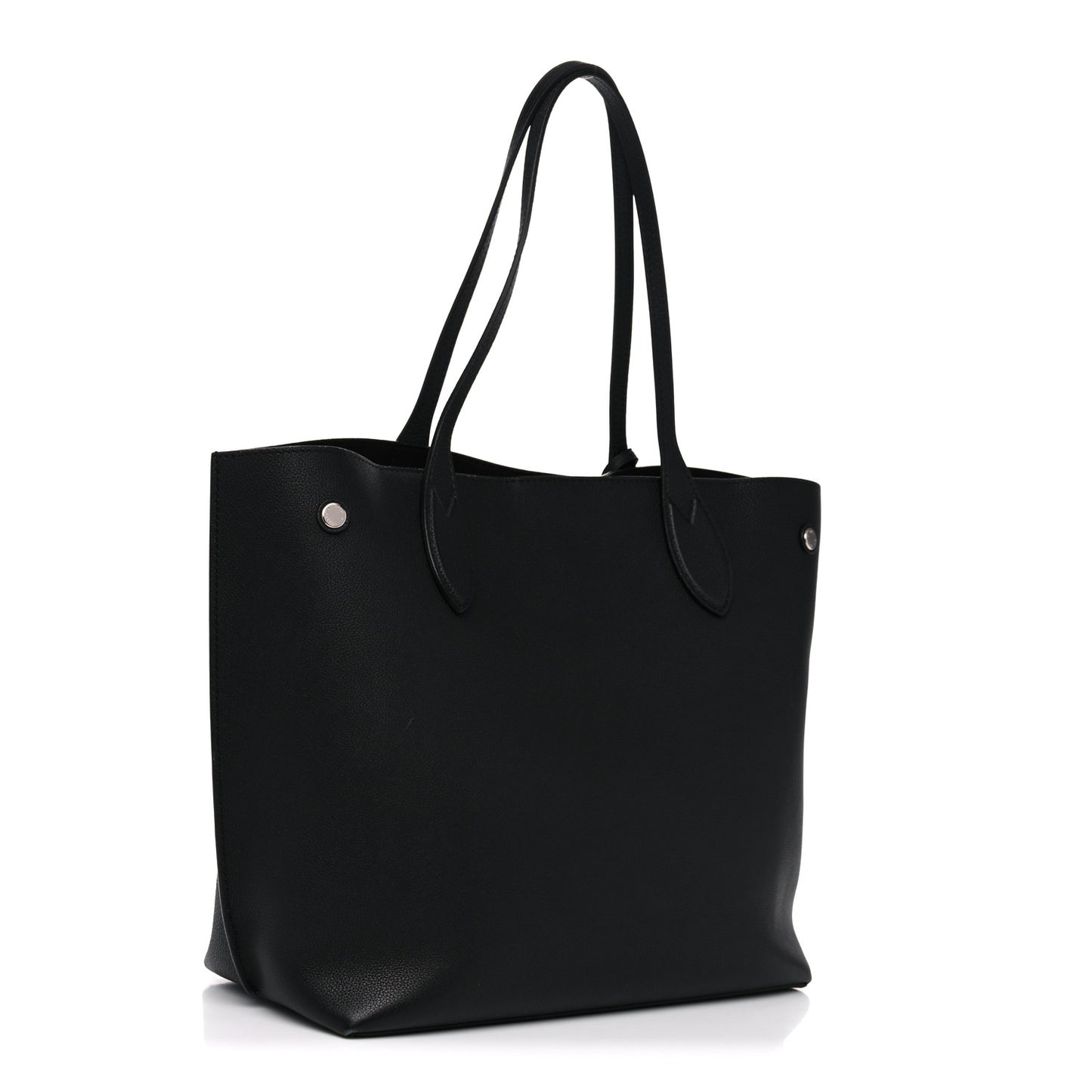 Calfskin Lockme Go Tote Black