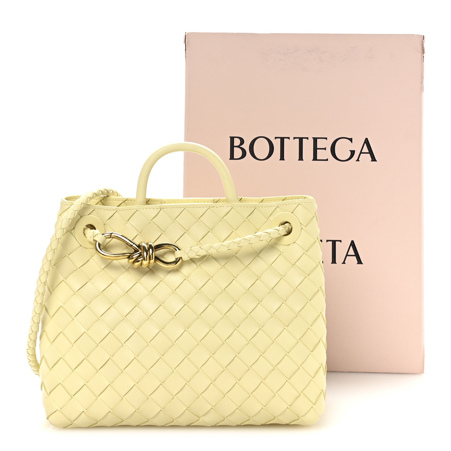 Bottega Veneta Nappa Intrecciato Small Andiamo Shoulder Bag Chamomile 10 of 10