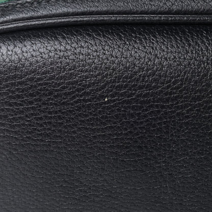 Gucci Velvet GG Monogram Textured Calfskin Web Bucket Bag Brown Black 4 of 5