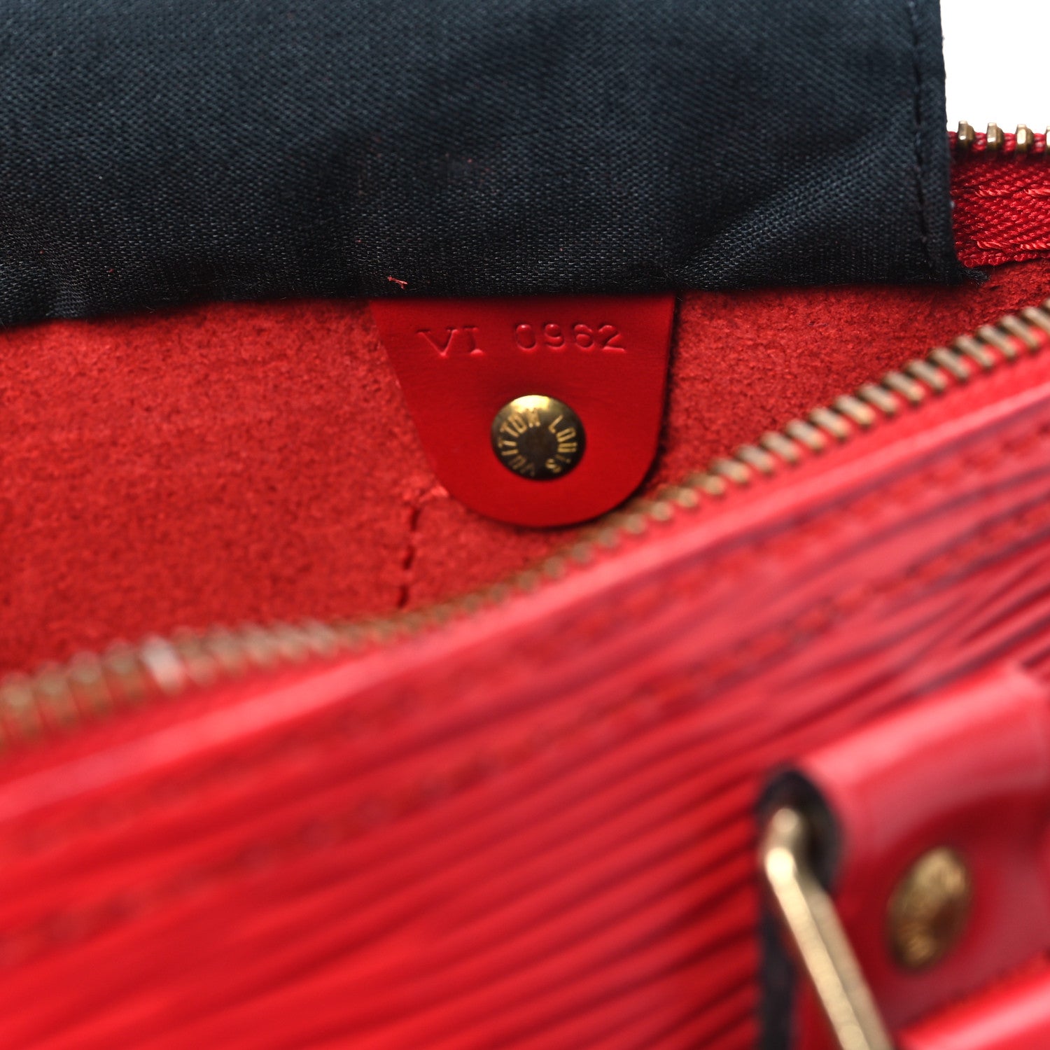 Louis Vuitton Epi Speedy 25 Castillan Red 7 of 12