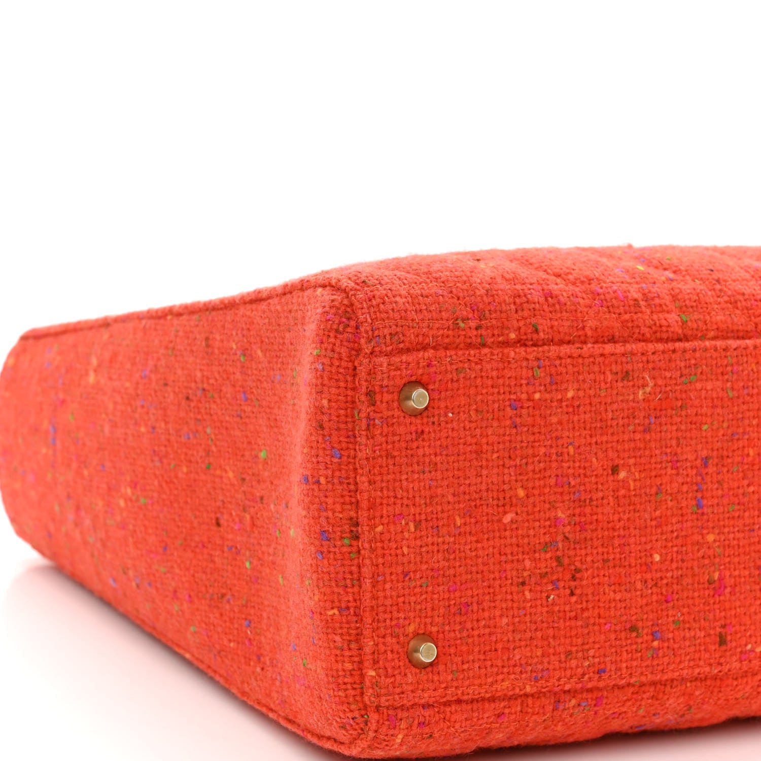 Christian Dior Tweed Cannage Large Lady Dior Orange 8 of 12