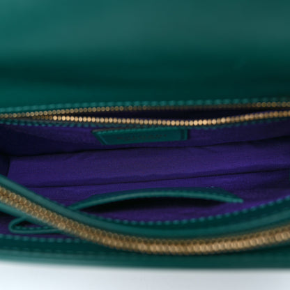 Bulgari Calfskin Serpenti Forever Shoulder Bag Emerald Green 6 of 15