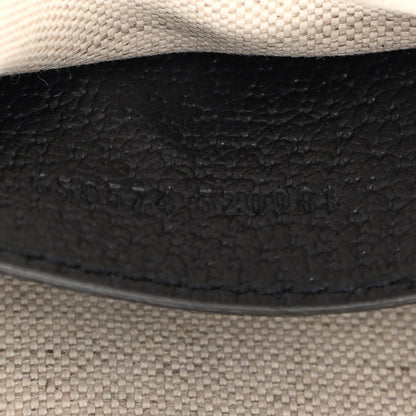 Gucci GG Supreme Monogram Textured Dollar Calfskin Web Mini Horsebit 1955 Shoulder Bag Beige Blue 6 of 9