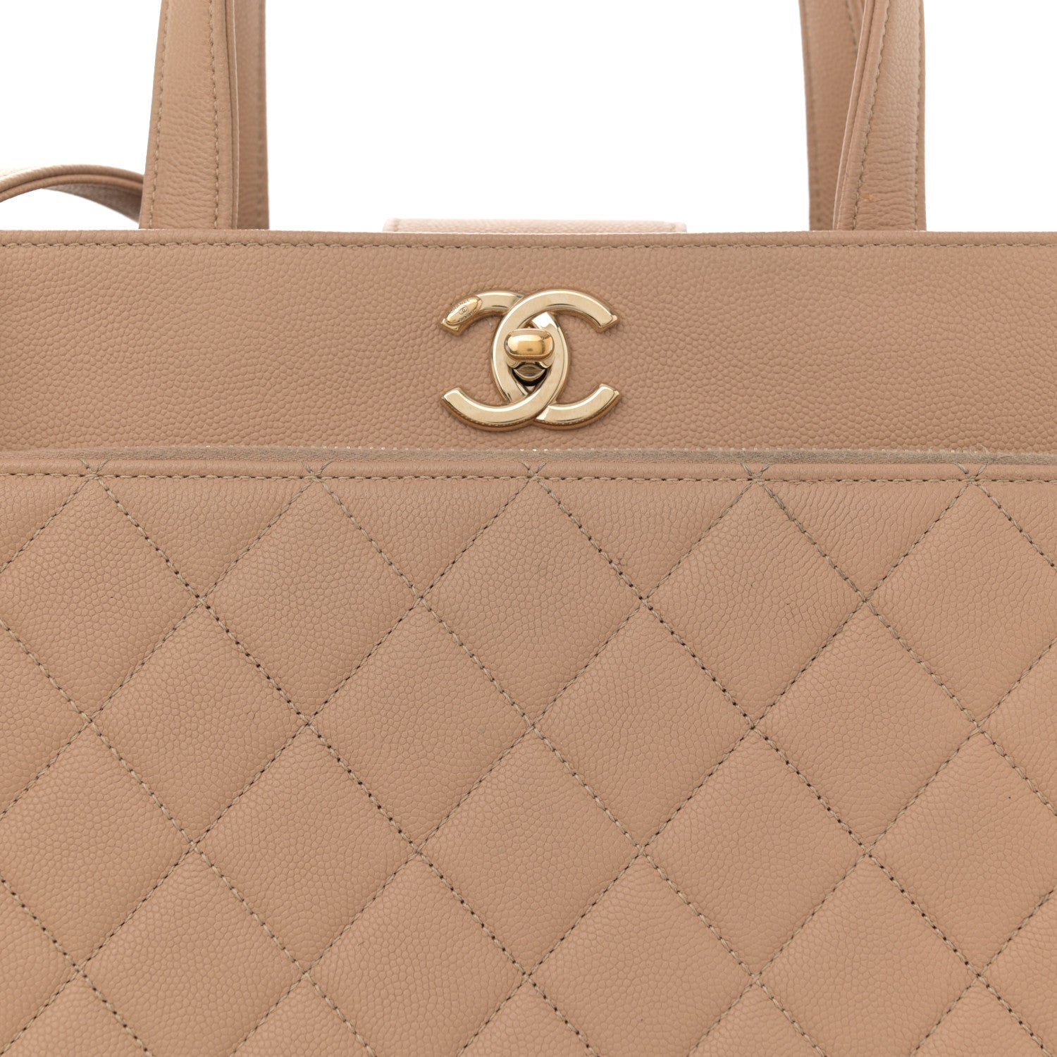Chanel Caviar Quilted Large Business Affinity Shopping Bag Beige 8 of 17