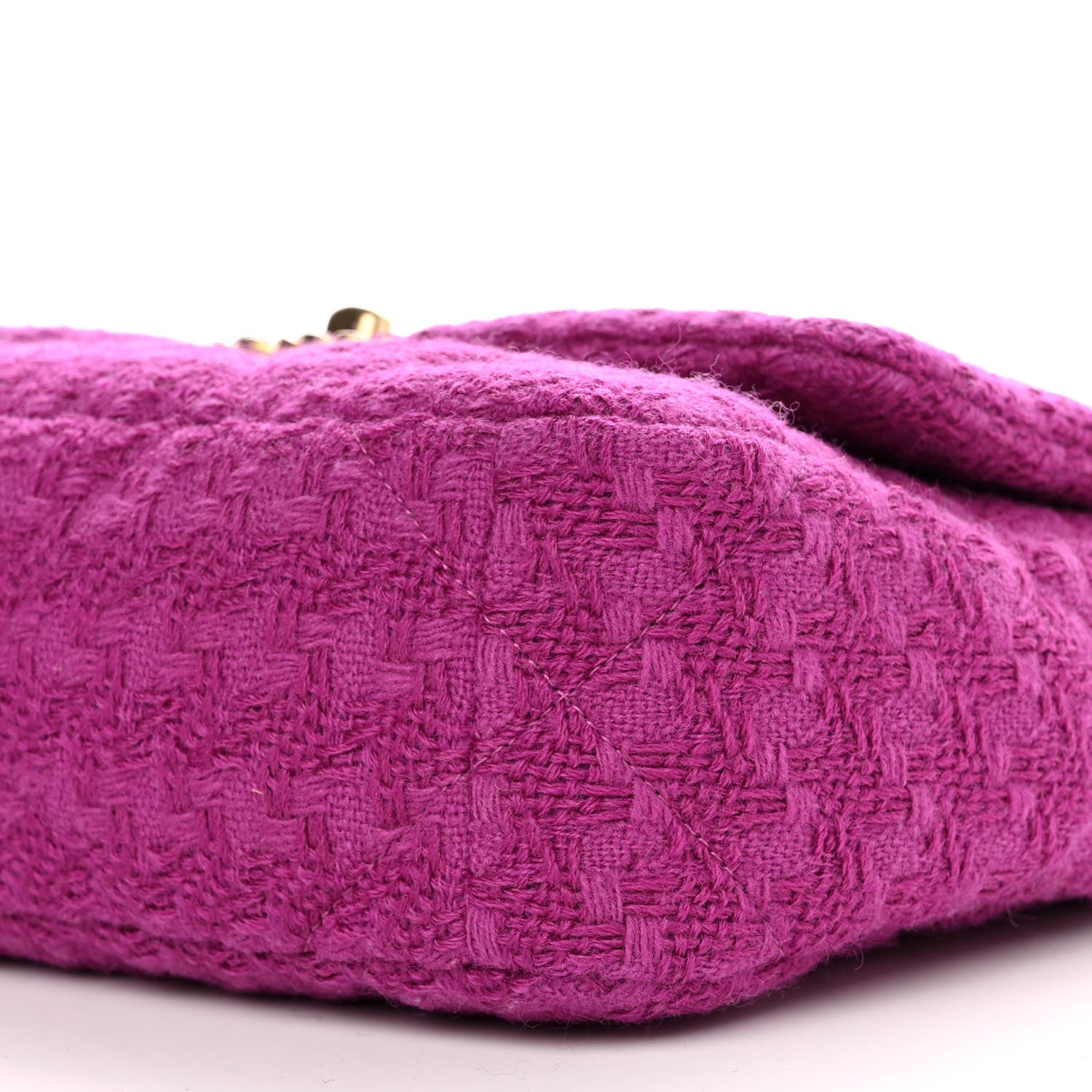 Chanel Tweed Quilted Medium Chanel 19 Flap Magenta 10 of 11
