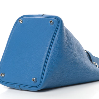 Hermes Taurillon Clemence Picotin Lock 18 PM Mykonos 10 of 11