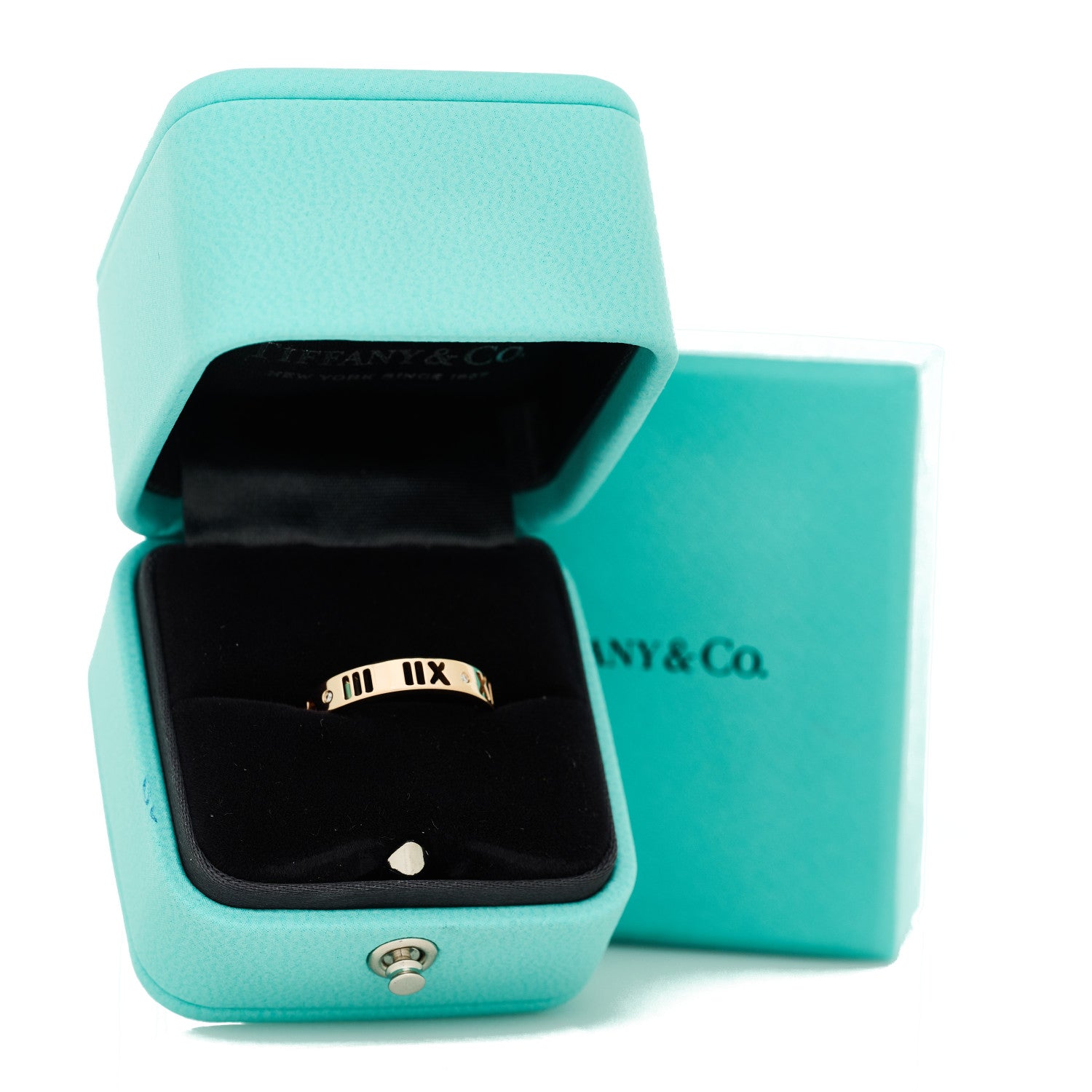 Tiffany 18K Rose Gold Diamond Atlas Pierced Ring 50 5.25 5 of 5