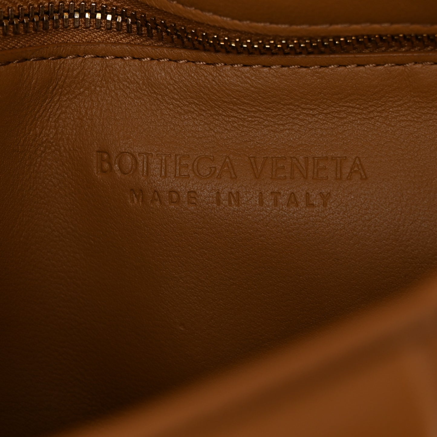Nappa Maxi Intreccio Padded Cassette Crossbody Bag Caramel
