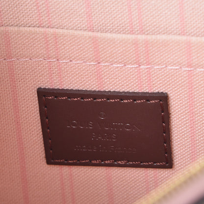 Louis Vuitton Damier Ebene Neverfull MM GM Pochette Rose Ballerine 6 of 8