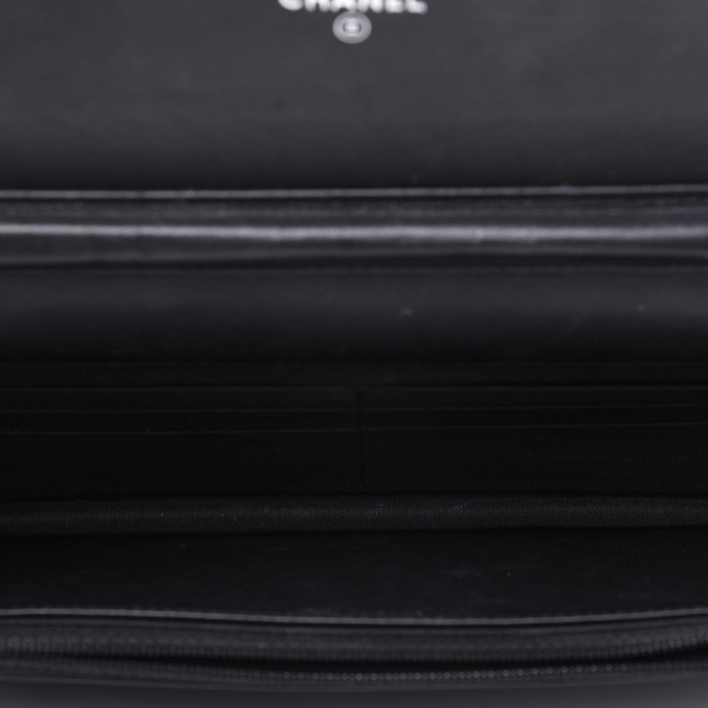 Lambskin Diamond Stitched Wallet On Chain WOC Black