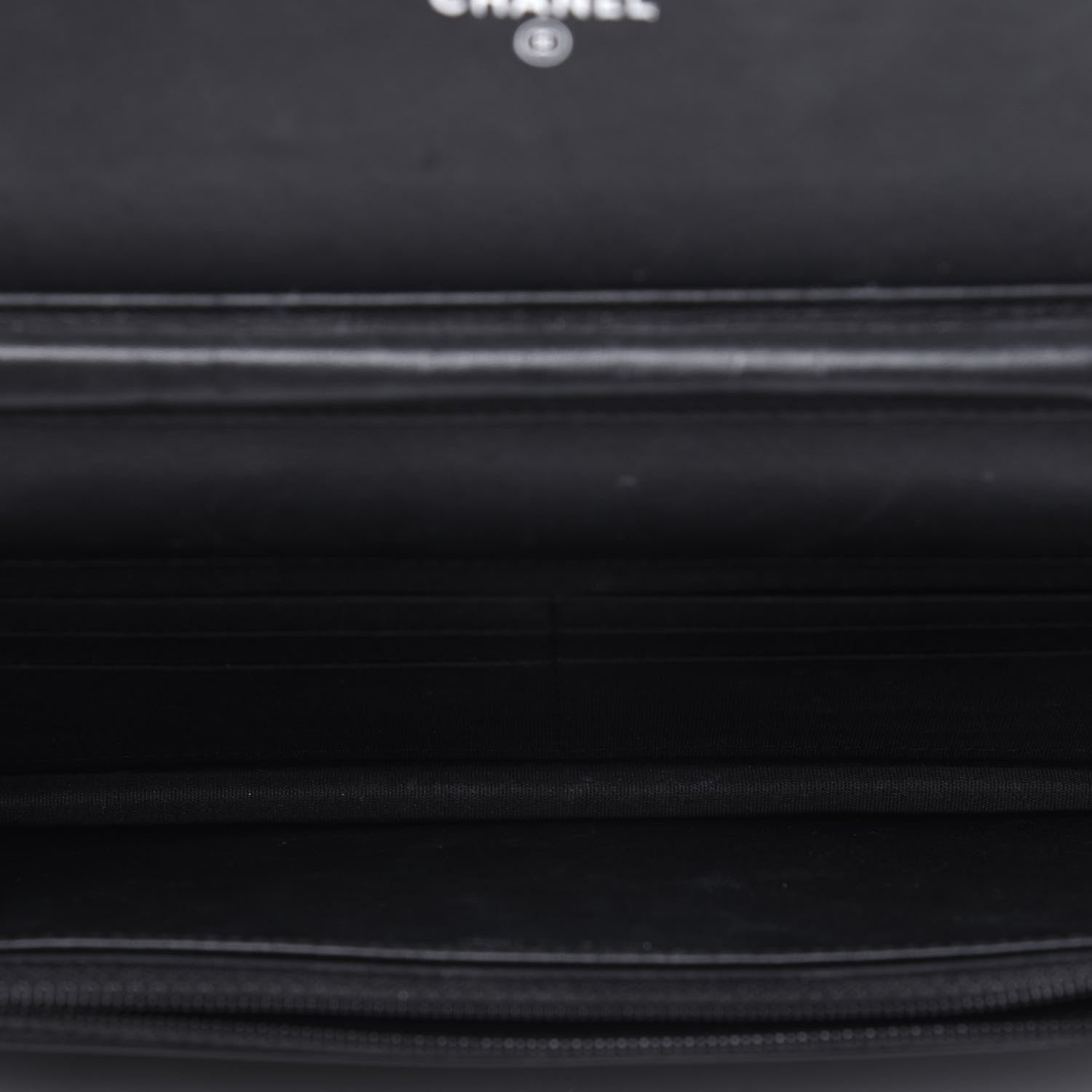 Chanel Lambskin Diamond Stitched Wallet On Chain WOC Black 4 of 24