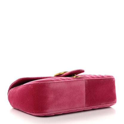 Gucci Velvet Matelasse Small GG Marmont Shoulder Bag Light Raspberry Rose 4 of 11