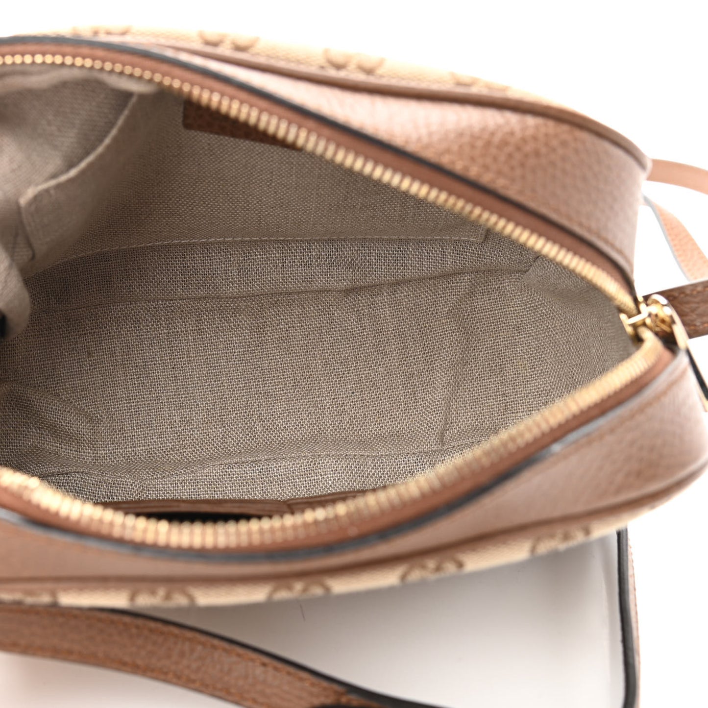 Monogram Mini Bree Messenger Bag Beige Tabacco