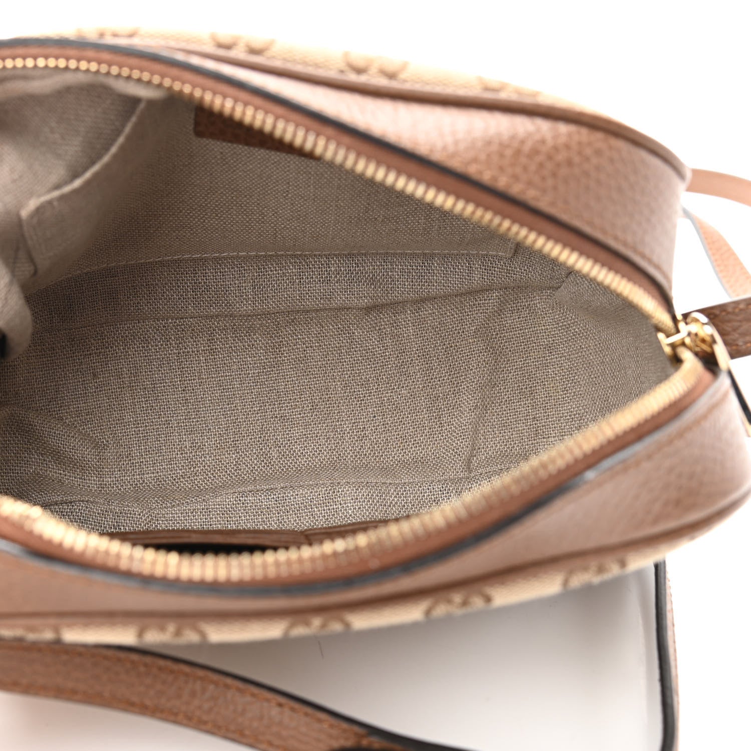 Gucci Monogram Mini Bree Messenger Bag Beige Tabacco 5 of 11