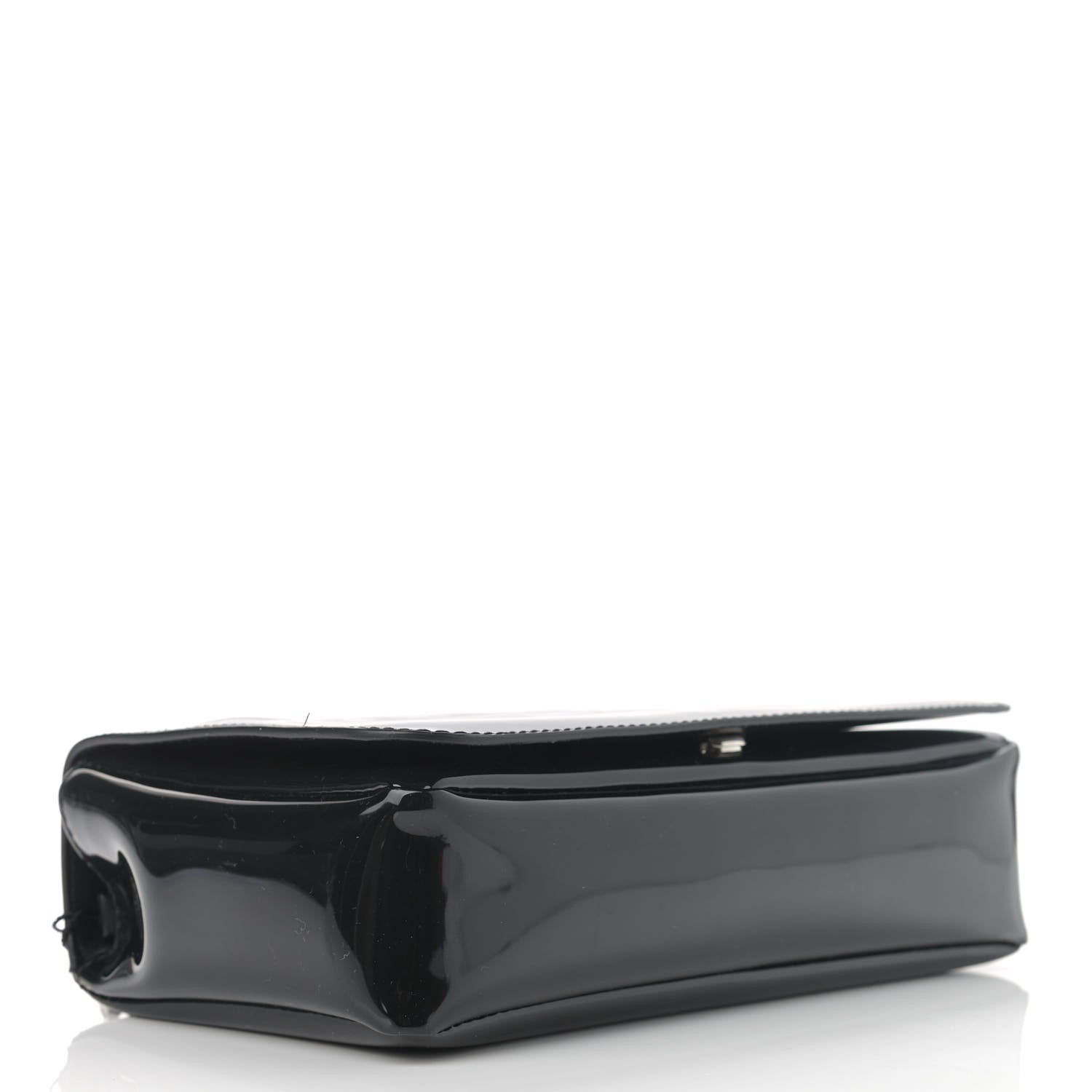 Burberry Patent Kingdom Flap Crossbody Black 4 of 13