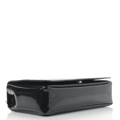 Burberry Patent Kingdom Flap Crossbody Black 4 of 13