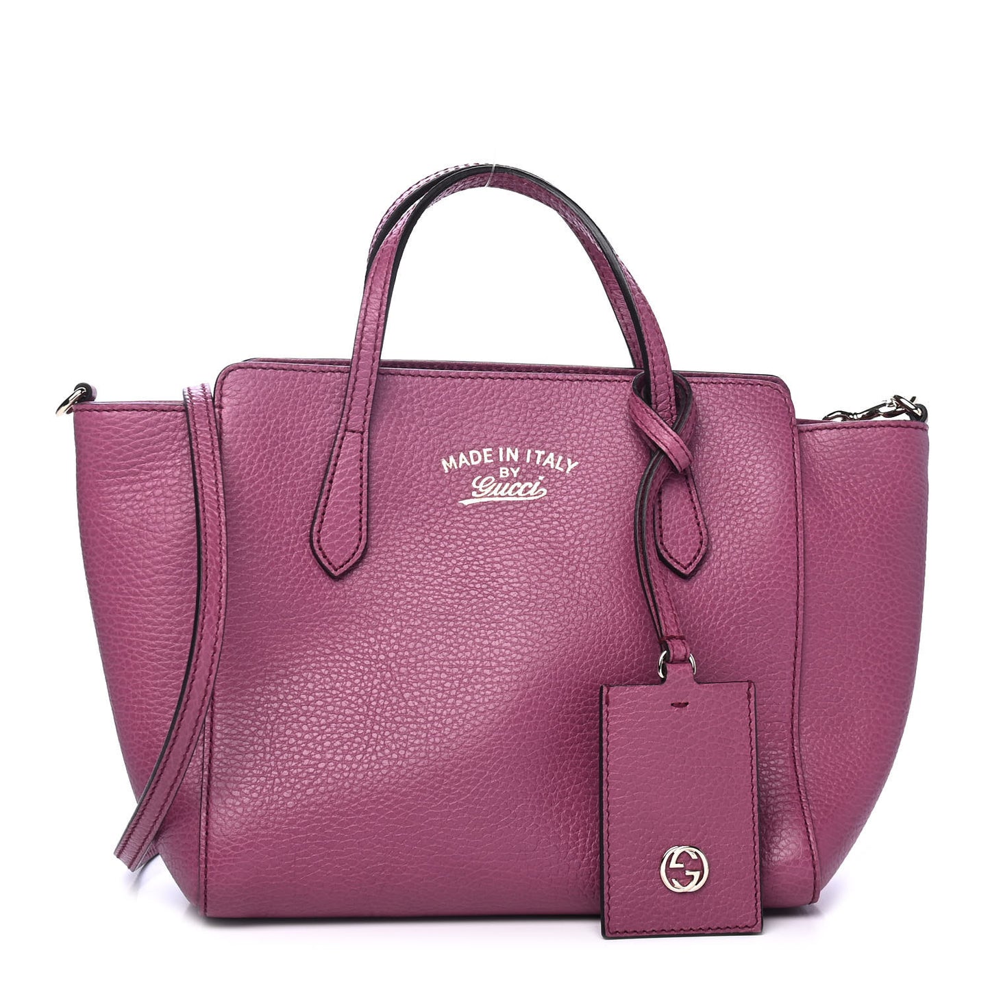 Dollar Calfskin Mini Swing Top Handle Bag Peonia Flower