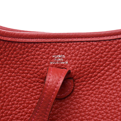 Hermes Taurillon Clemence Evelyne TPM Rouge Casaque 7 of 10