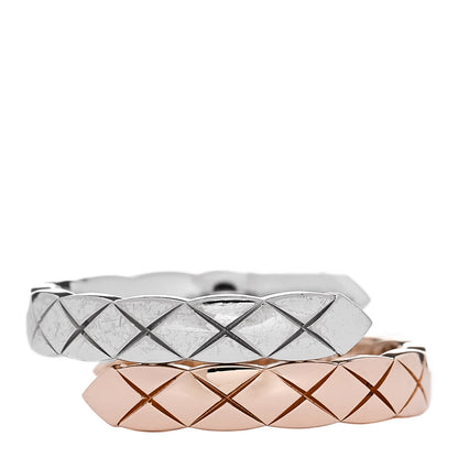 Chanel 18K White Beige Gold Diamond Coco Crush Toi et Moi Ring 50 5.25 3 of 5