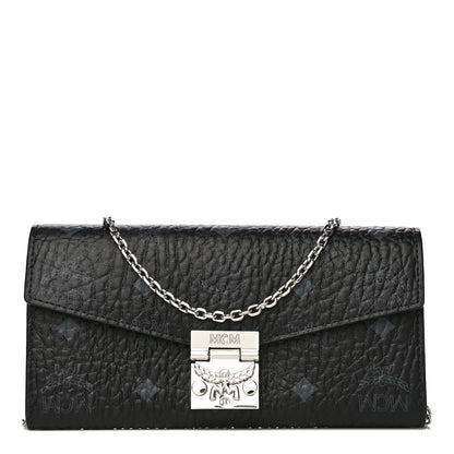 MCM Visetos Large Patricia Wallet On Chain Black 1 of 15