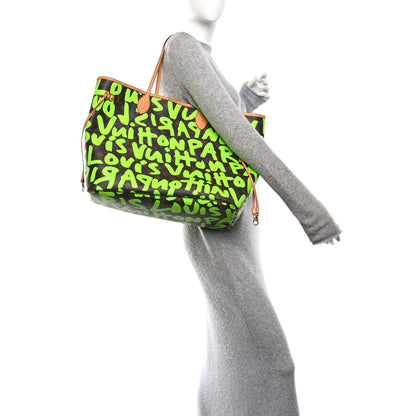 Louis Vuitton Monogram Graffiti Neverfull GM Green 2 of 9