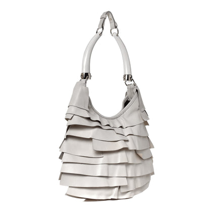 Saint Laurent Chevre Ruffle Saint Tropez White 2 of 4