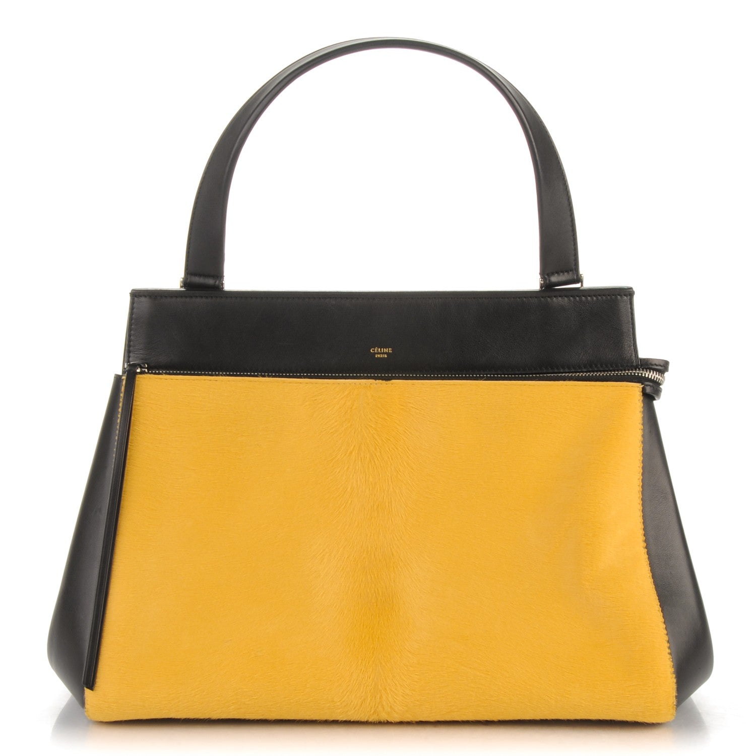 Celine Pony Hair Medium Edge Shoulder Bag Mustard 1 of 8