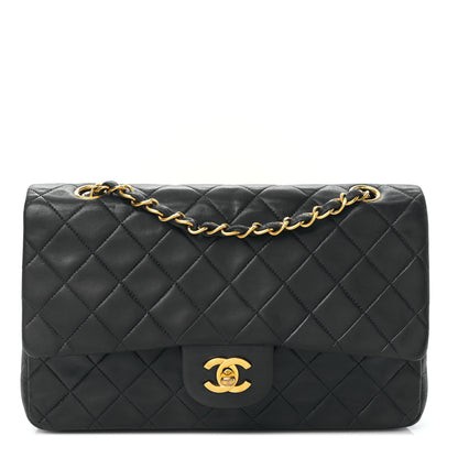 Chanel Lambskin Quilted Medium Double Flap Black 1 of 10