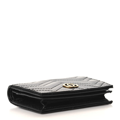 Gucci Calfskin Matelasse GG Marmont Card Case Wallet Black 4 of 11
